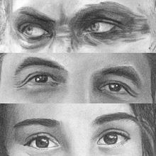 Ojos a lápiz. Drawing, Pencil Drawing, Artistic Drawing, Portrait Drawing, and Realistic Drawing project by Valle Siles - 04.10.2019