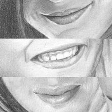 Bocas a lápiz. Drawing, Pencil Drawing, Artistic Drawing, Portrait Drawing, and Realistic Drawing project by Valle Siles - 04.10.2019