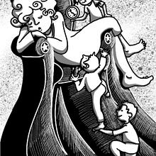 Ilustraciones b/n para relatos 8/12 años. Fundación Pere Tarres. Traditional illustration project by Marta Garcia - 04.10.2019
