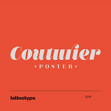 Affiche Couturier. Un projet de T , et pographie de Latinotype - 12.04.2019