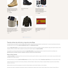 Tienda de Ropa Militar. Web Design project by Jose Luis Torres Arevalo - 04.13.2019