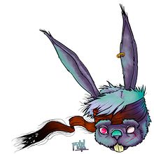 KVRVT€ BUNNY. Un proyecto de Arte urbano, Bellas Artes, Dibujo e Ilustración tradicional de Rojo Martínez - 14.04.2019