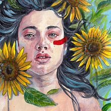 Portada para libro de Elena Martín. Un progetto di Design editoriale, Illustrazione tradizionale e Pittura di chari nogales - 18.04.2019