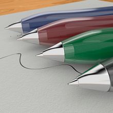 Modelado y renderizado rápido de un bolígrafo.. 3D, Concept Art, Criatividade, Design, Design de produtos, e Design industrial projeto de Jon Ander Quintana Ramon - 19.10.2018