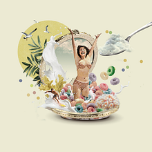 Diseño de cartel vintage inspirado en Benefit Cosmetics Ein Projekt aus dem Bereich Br, ing und Identität, Collage, Kunstleitung, Plakatdesign, Grafikdesign, Digitalfotografie und Werbung von Lucía Gómez - 20.04.2019