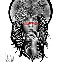 Mi Proyecto del curso: Diseño e ilustración digital de tatuajes con Procreate. Een project van Digitale illustratie van Wendy De luis bermudez - 23.04.2019