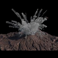 Volcano explosion FX. 3D, 3D Animation, and VFX project by Gerard Casanovas Ruiz - 03.30.2019