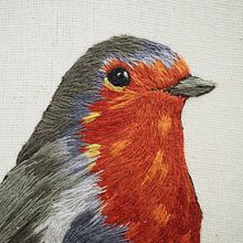 El Petirrojo. Fine Arts, and Embroider project by Gimena Romero - 04.22.2019