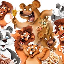 Creación de personajes para packaging de cereales Consum KIDS. Un progetto di Animazione di personaggi, Illustrazione infantile e Packaging di Juanma García Escobar - 22.04.2019