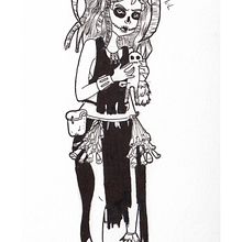 Inktober'18 - Bruja vudú. Concept Art project by María Trigueros Pérez - 10.25.2018