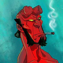 Hellboy Fan art. Comic e Ilustração tradicional projeto de Santiago Camacho - 22.04.2019