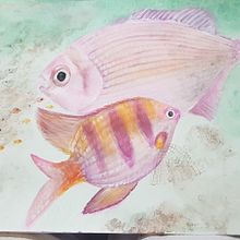 Mi Proyecto del curso: Técnicas modernas de acuarela. Fine Arts project by Kenia Monteon Hernandez - 04.25.2019