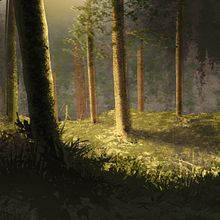 Escondido en el bosque. Fine Arts, and Digital Illustration project by Carlos Barba Rodriguez - 04.25.2019