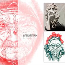 Old Woman. Un proyecto de Concept Art, Dibujo, Dibujo a lápiz, Dibujo artístico, Diseño, Ilustración tradicional, Pintura y Pintura a la acuarela de NOELIA DOMINGUEZ - 27.04.2019