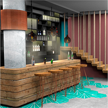 Mi Proyecto del curso: Diseño de interiores para restaurantes. Interior Architecture project by Carolina Baltazar Arzate - 04.27.2019