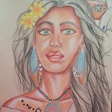 Mi Proyecto del curso: Ilustración con pastel y lápices de colores. Portrait Drawing, and Traditional illustration project by Maria Angeles Salazar Rustarazo - 04.28.2019