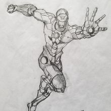 Mi Proyecto del curso: Ilustración para cómics: anatomía de un superhéroe _ Ironman vAI. Comic project by Alfredo Iglesias López - 04.28.2019