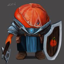 Mandarina Soldado . Un proyecto de Ilustración digital de Aimee Senteno - 29.12.2018