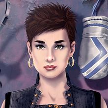 Audrey,Mi Proyecto del curso: Técnicas digitales de retrato ilustrado. Portrait Drawing, and Digital Illustration project by Francisco Javier Llobregat Garcia - 04.30.2019
