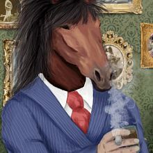 Mister Horse in his parlour . Menggambar Artistik & Ilustrasi Digital proyek oleh Chiara Grandi - 07.30.2013