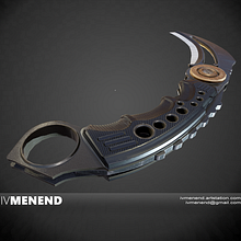 KARAMBIT KNIFE. 3D, 3D Modeling, and Video Games project by Iván Antonio Menendez Menendez - 04.01.2019