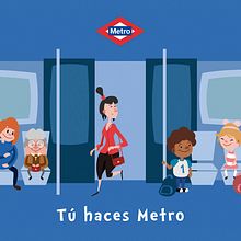 Campaña publicitaria Metro de Madrid: "Tú haces Metro". Un proyecto de Dibujo, Diseño, Diseño de personajes e Ilustración vectorial de Miguel Camacho Gordaliza - 02.05.2019