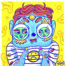 Polifacético o Indeciso  Ein Projekt aus dem Bereich Kreativität, Kunstleitung, Design von Figuren, Traditionelle Illustration, Digitale Illustration, Vektorillustration und Instagram von Santiago Arteaga - 02.05.2019