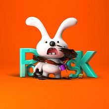 Posk - el conejo adicto al café. Un proyecto de 3D, Creatividad, Diseño gráfico y Lettering de Julio Casique - 05.05.2019
