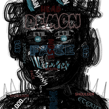 DEMON. Sketching, Collage, Comic, Drawing, Artistic Drawing, Graphic Design, Interactive Design, and Traditional illustration project by Adrián Lopez Maya - 05.05.2019