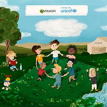 GARNIERxUNICEF. Digital Illustration, Children's Illustration, and Advertising project by Félix Díaz de Escauriaza - 11.20.2018