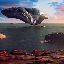 RED / PLANET / SCI-FI / SPACESHIP. Un proyecto de 3D, Arquitectura, Concept Art, Diseño, Modelado 3D, Post-producción fotográfica		 y VFX de Asen Kartsov - 01.05.2018