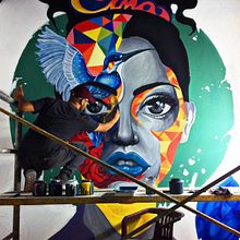 Mural 7mo Bar. Ilustração tradicional, Pintura, e Arte urbana projeto de Nev Illustrator - 08.05.2019