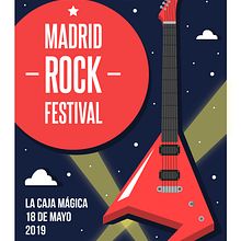 Diseño cartel Madrid Rock Festival 2019 Ein Projekt aus dem Bereich Design, Plakatdesign, Grafikdesign und Traditionelle Illustration von Alberto Camacho Gordaliza - 08.05.2019
