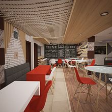 Mi Proyecto del curso: Diseño de interiores para restaurantes. Een project van 3D van Germán Fabricio Armijos Toalongo - 09.05.2019