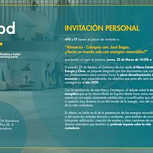 Diseño de Invitación Personal para APD y EY. Een project van Redactioneel ontwerp y Grafisch ontwerp van Carlos Martínez - 11.03.2019