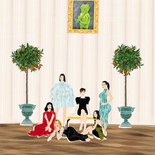 Retrato de las Kardashian. Art Direction, Traditional illustration, and Digital Illustration project by Félix Díaz de Escauriaza - 09.01.2016