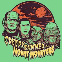 Mount Monsters Shirt by MeFO. Un proyecto de Cómic, Diseño, Diseño de carteles, Ilustración tradicional, Ilustración digital y Serigrafía de Miguel Francisco Offidani - 09.05.2019