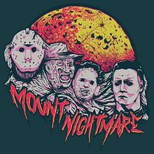 Mount Nightmare Shirt by MeFO. Un proyecto de Dibujo, Diseño, Diseño de carteles, Diseño de moda, Ilustración tradicional, Ilustración digital y Serigrafía de Miguel Francisco Offidani - 09.05.2019