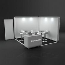 Colsubsidio Stand Design. Un proyecto de 3D, Arquitectura, Creatividad, Diseño, Diseño de la información, Diseño gráfico, Eventos, Infografía, Modelado 3D y Publicidad de Diana Carolina Londoño - 28.02.2019