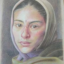 Mi Proyecto del curso:  Retrato realista con lápices de colores. Een project van  Beeldende kunst,  Artistieke tekening y Traditionele illustratie van José Manuel Romero Santos - 13.05.2019