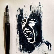Scream . Menggambar, Menggambar Artistik, Menggambar Potret, Gambar Realistis & Ilustrasi tradisional proyek oleh Jaume Tenes - 05.14.2019