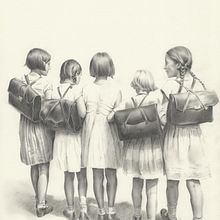Días de Escuela. Lápiz. Un proyecto de Dibujo de Marisa Zurita López - 15.05.2019