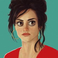 Volver - Almodóvar - Penélope Cruz. Traditional illustration, and Digital Illustration project by Antonio Ufarte - 05.15.2019