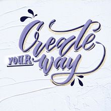 Créate your way - Lettering con Procreate. Lettering project by Dovi Vausk - 05.15.2019