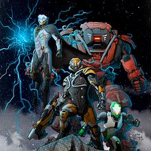Anthem Special Poster. Character Design, Traditional illustration, Audiovisual Production, and Advertising project by Salva Espín - 05.16.2019
