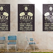 Poster para el festival de música - Meleta Fest ´19. Poster Design, Graphic Design, and Traditional illustration project by Pistacho Studio - 05.16.2019