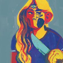 Girls and Knives. Traditional illustration project by Rut Pedreño Criado - 05.16.2019