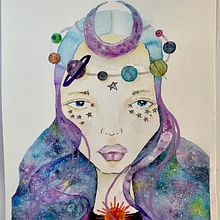 Ms. Milky Way G. . Traditional illustration project by Nayely Olvera - 05.19.2019