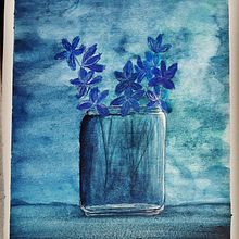 Mi Proyecto del curso: Jarrón de Flores. Concept Art, and Watercolor Painting project by Nicoll Bahamondes Obal - 05.19.2019