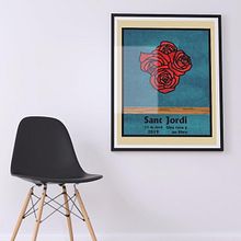 Diseño de Cartel para San Jordi, estilo Polaco. Un progetto di Design di poster  di javier de la calle hernandez - 19.05.2019